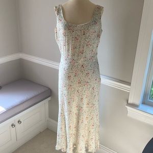 Stunning floral silk midi dress vintage Ralph Lauren